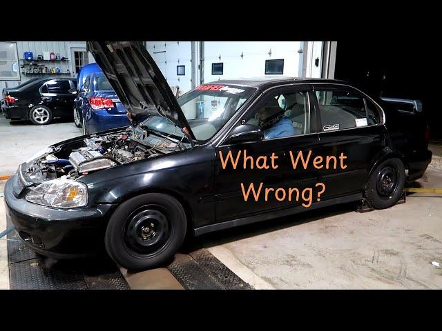 A B16 Honda Civic Without Vtec Is No Fun... DYNO TEST VTEC VS NO VTEC