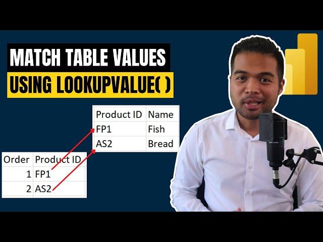 How to use LOOKUPVALUE to match data between two tables // Beginners Guide to Power BI in 2021