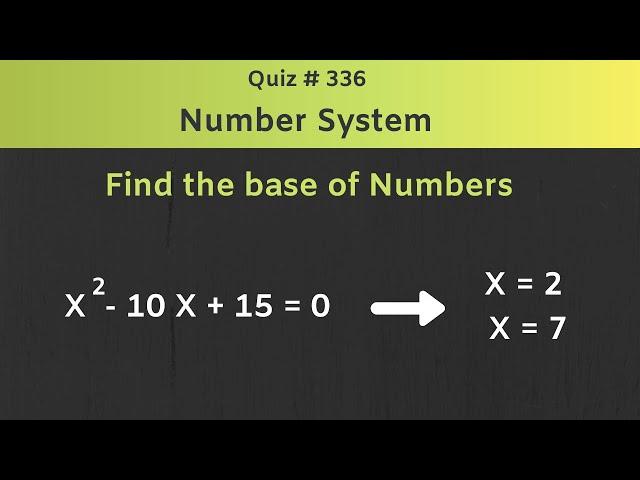 Number System Solved Problem (Digital Electronics) | Quiz # 336