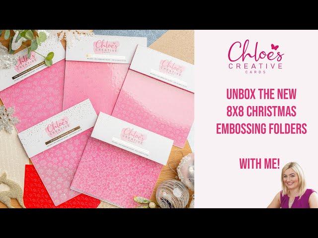 Chloes Creative Cards 8x8 Christmas Embossing Folder Unboxing