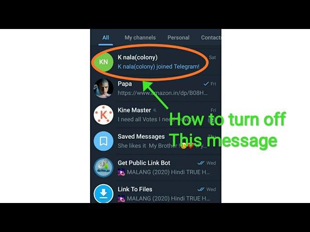 How can I stop telegram joined notification || How to turn off telegram joined notification