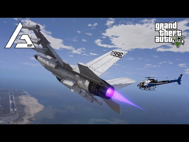 GTA 5 Roleplay - ARP - #689 - Air Force Intercept on Rogue Target!