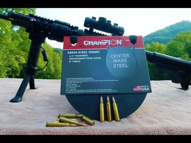 223 vs Walmart AR500 steel target - CHAMPION range and target