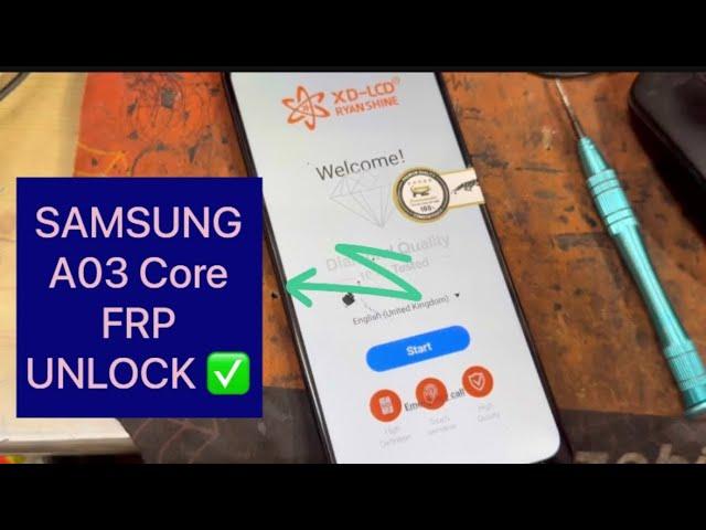 SAMSUNG A03 Core (A032F ) FRP UNLOCK JUST 1 Click Via Test Point