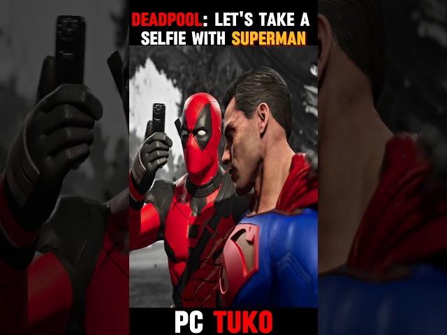 Let's take a selfie Superman,iam deadpool #marvel #dcunivers #trendingshorts #viralshorts