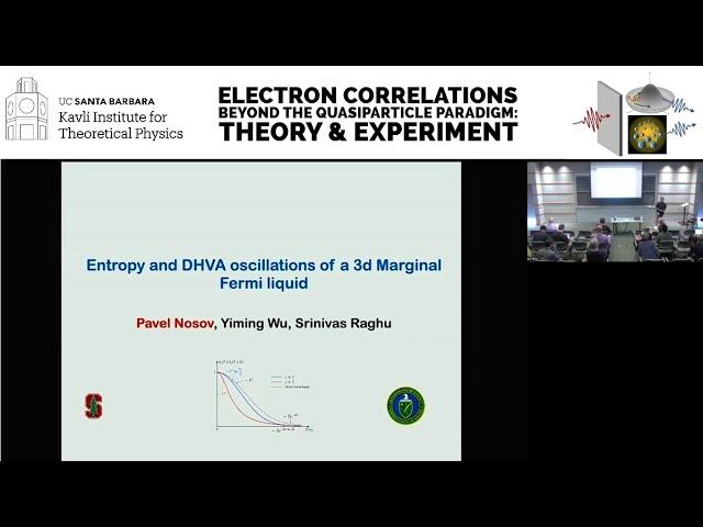 Magneto-oscillations of a disorder-free three dimensional marginal Fermi liquid▸Sri Raghu (Stanford)