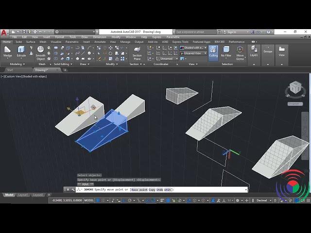 Autodesk AutoCAD: How to use 3D Move Command in Autodesk AutoCAD