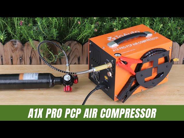 TOAUTO A1X PRO PCP Compressor-Fast Inflation-AC 110V/220V and 12V -4500PSI/300BAR/30MPA,More Power