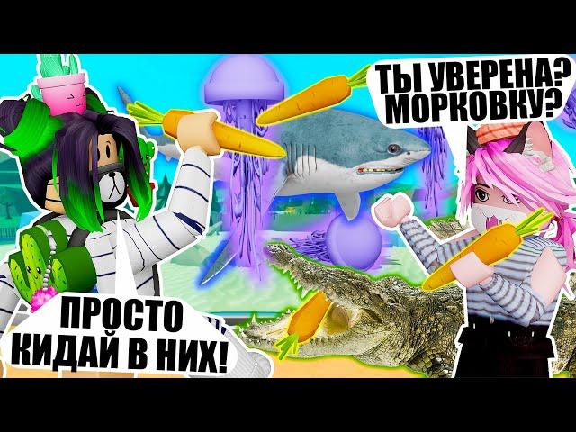 АКУЛЫ ТОЖЕ ЕДЯТ МОРКОВКУ? Roblox Zoo Tycoon