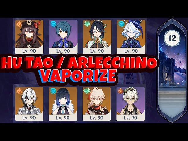 4.6 New Spiral Abyss Arlecchino & Hu Tao Vaporize | Genshin Impact