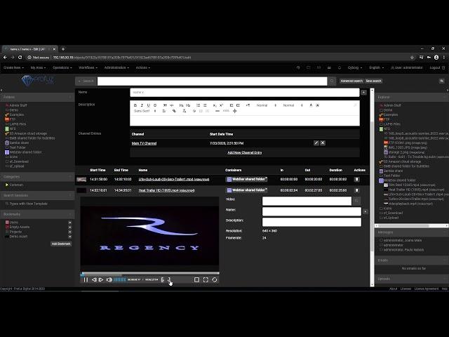 Playlist & storyboards creation, export and publishing