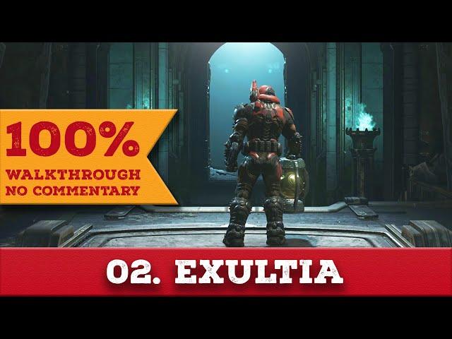 Doom Eternal 100% Walkthrough (Nightmare, No Commentary) 02 EXULTIA