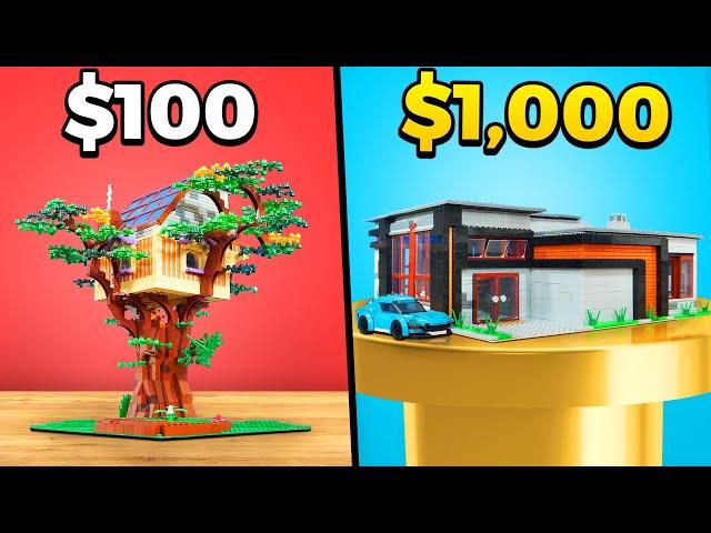 $100 vs $1,000 LEGO Houses!