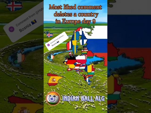 Most liked comment deletes a country in Europe day 9 #geography#trending#shortsviral#mapping#europe