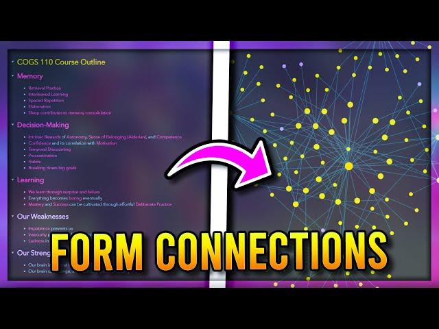 Taking ZETTLEKASTEN university school notes using Obsidian MD (concept mapping example and graph)