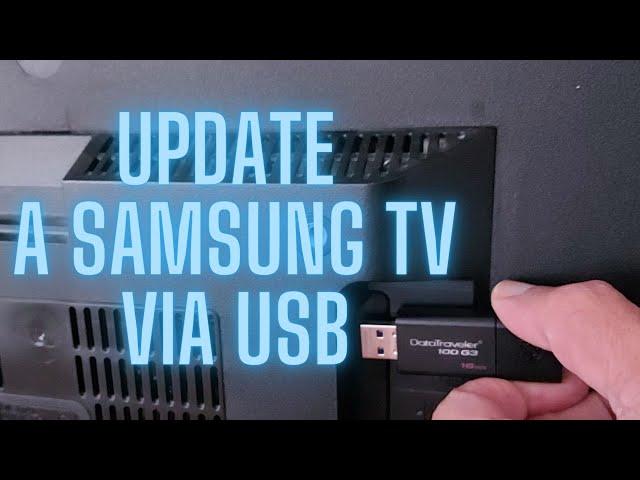 How to update a Samsung TV via USB #samsungtv #update