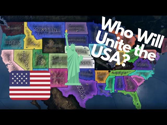 Every State Independent United States Battle Royale - Hearts of Iron 4 Timelapse