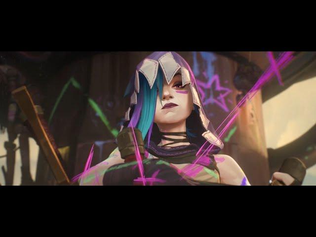 Arcane season 2 - Jinx entrance to the fight (finale) 4k60fps