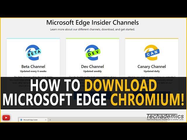 How To Download Microsoft Edge Chromium | Microsoft Edge Chromium