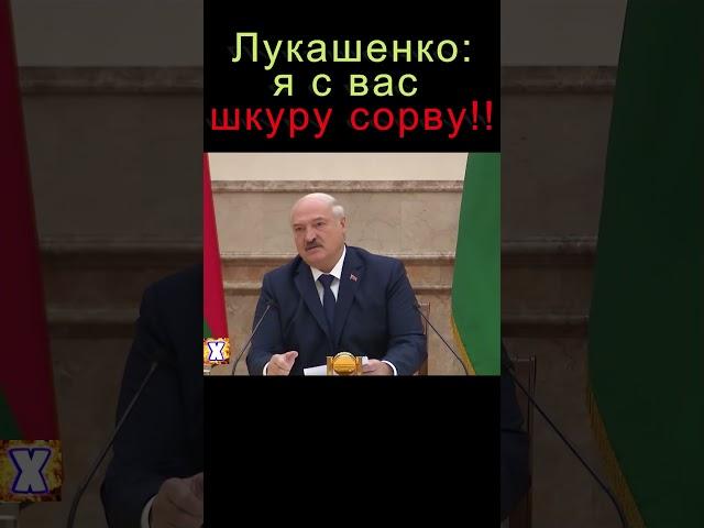 Лукашенко ЖЕСТКО: Я с вас ШКУРУ СОРВУ!! #shorts