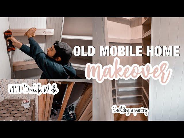 *NEW* PANTRY BUILD IN OUR 30 YEAR OLD DOUBLE WIDE TRAILER | mobile home makeover on a budget!