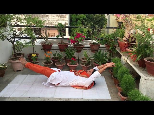 Surya namaskar, pragya yog and pranayam, some asanas