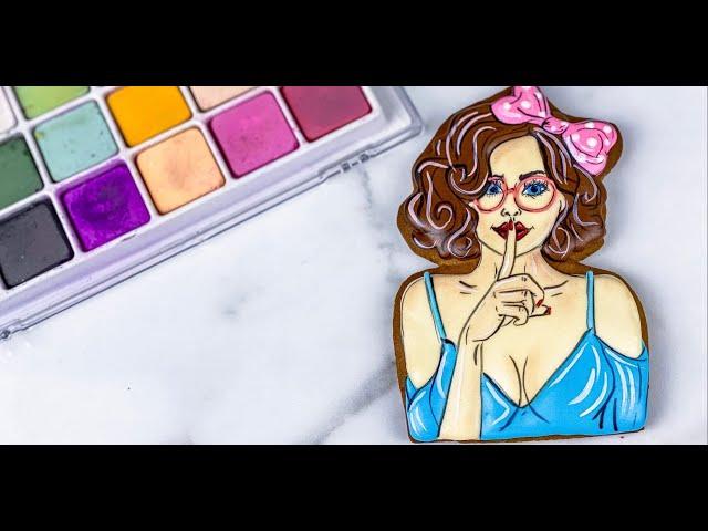 Имбирные пряники: Мастер-класс : Девушка ПОП-АРТ /How to decorate Cookies Pop Art Girl