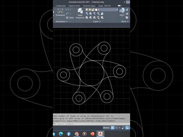 Simple AutoCAD 2D Drafting Exercise #autocad #2ddrawings #sketching