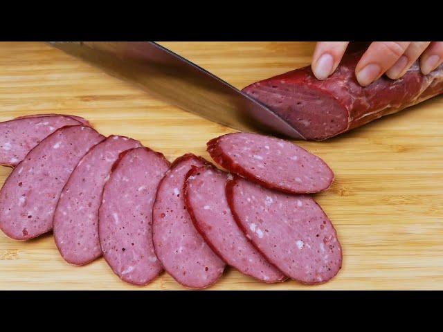 GARLIC sausage. Home SERVELAT. How to make sausage at home