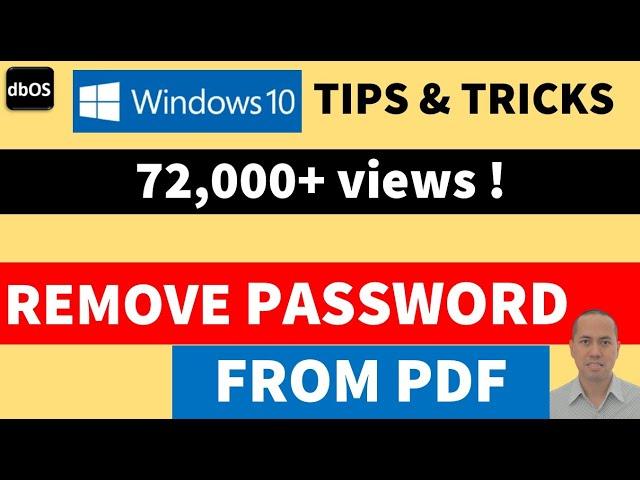 Remove Password from PDF | Password Removal from a PDF