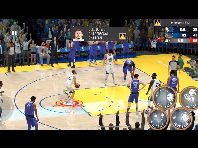 NBA 2K25 Mobile on iPhone 16 Pro Max: Dallas Mavericks vs Golden State Warriors (Ultra High)