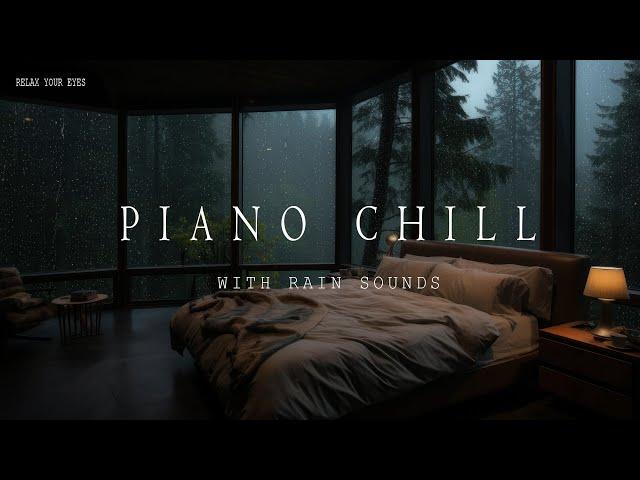 Calming Piano Music with Rain Sounds - Sleep and Relax with Soothing Melodies ️ Stress-Free Nights