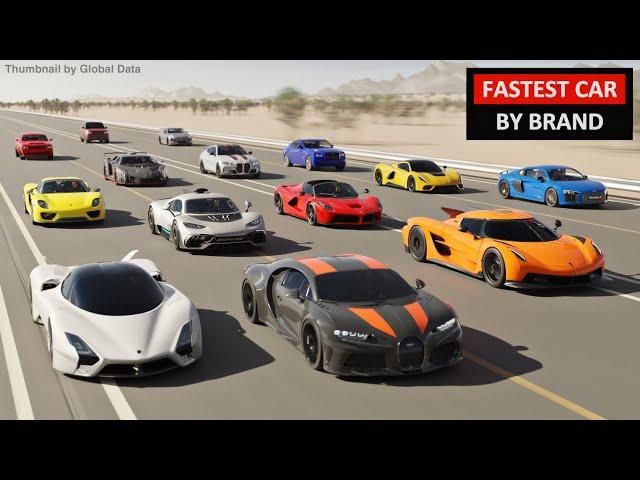 Fastest Car by Brands SPEED Comparison | FASTEST Cars 3D COMPARISON