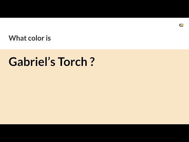 Gabriel’s Torch color #f8e6c6 hex Cool Yellow color f8e6c6