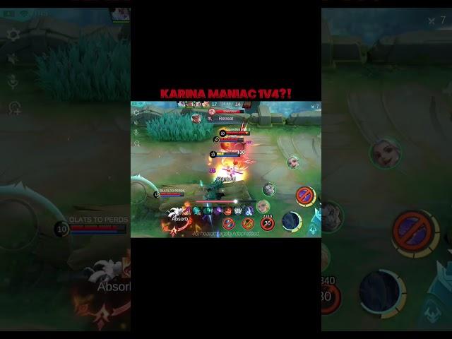 Karina 1v4?! Nah, I'd win. #heatermage #mlbb #shorts #mlbbcreator