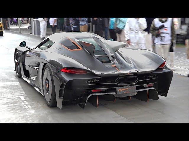 Koenigsegg Jesko ABSOLUT feat. 8500rpm Flat-Plane Crank TT V8 Engine | Start Up & Acceleration Sound