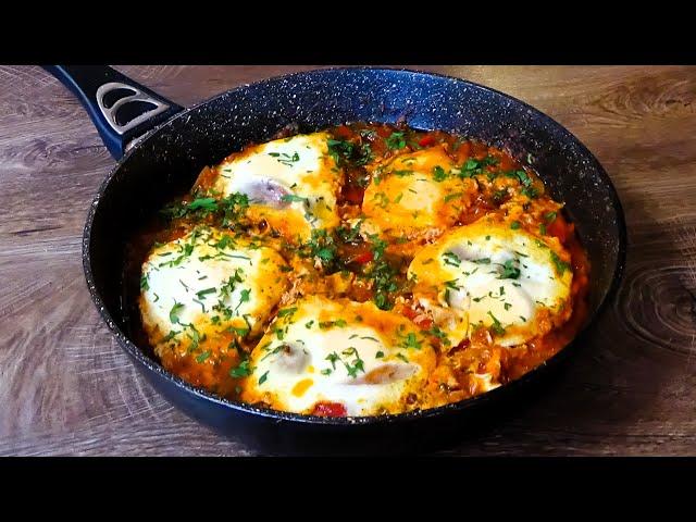 Eggs with Tomato Sauce. Quick and delicious recipe!