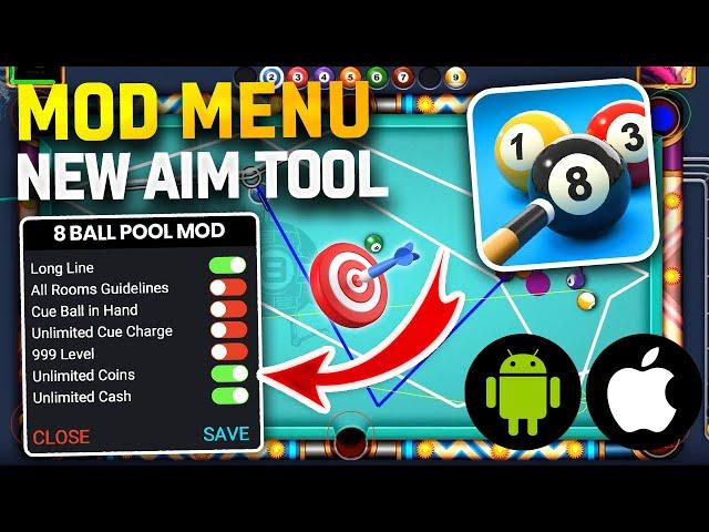  8 Ball Pool MOD Menu *NEW* - Long Lines, MegaPower & Unlimited Money MOD (iOS/Android)