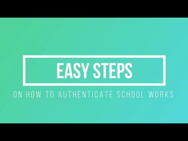 AUTHENTICATE SCHOOL WORKS WITH OVCODE