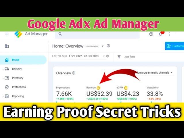 Google Ad Manager Ad Exchange, Adsense alternative, Earning Proof, Google Adx Ad Network