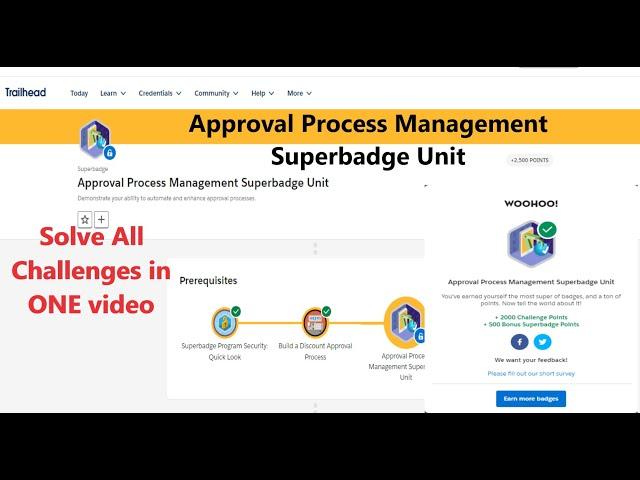 Approval process management superbadge unit|| Complete Solution