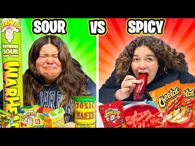 Eating the Worlds Spiciest VS Sourest Food - Challenge