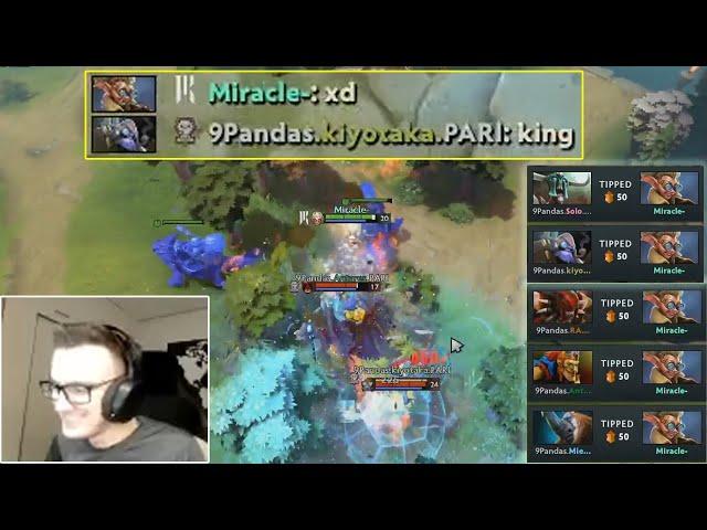 Miracle- gets Tipped by 9Pandas out of Respect for his manta micro into tp out