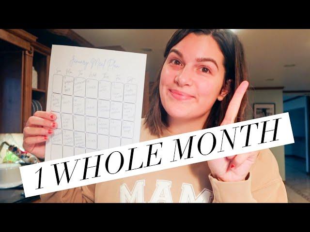 MEAL PLAN WITH ME FOR 1 ENTIRE MONTH | FAMILY OF 6 ALDI GROCERY HAUL | SHELFCOOKING INSPIRATION