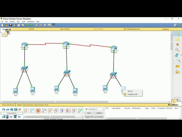 CARA ROUTING STATIC MENGGUNAKAN 3 ROUTER DI CISCO PACKET TRACER