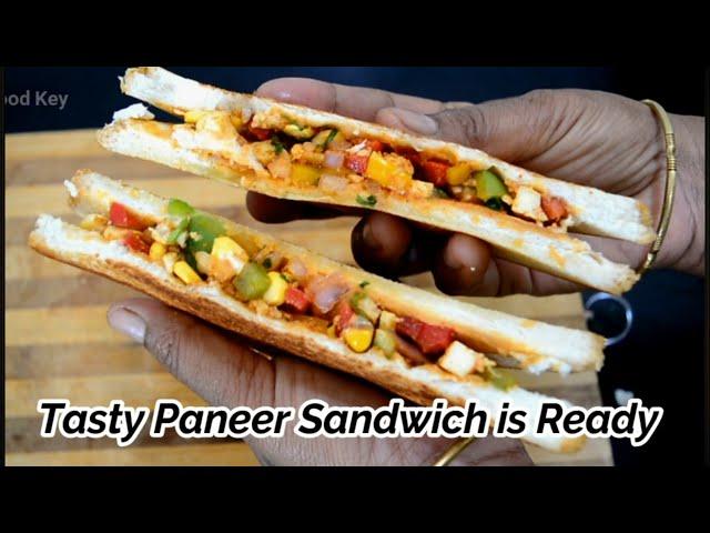 Paneer Sandwich Recipe | How to Make Cheese Sandwich -Tasty Food Key