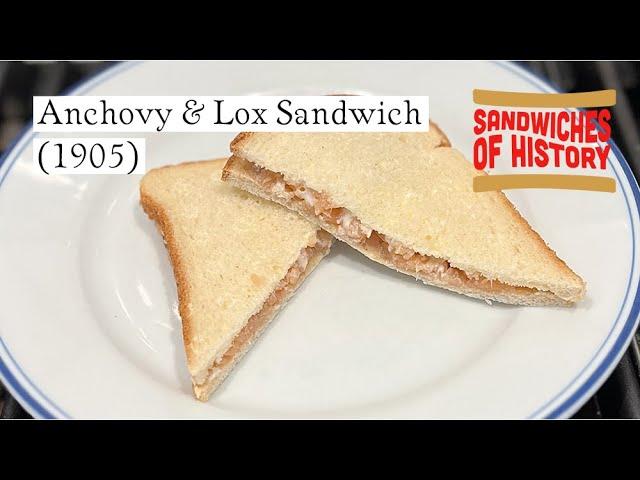 Anchovy and Lox Sandwich (1905) on Sandwiches of History⁣