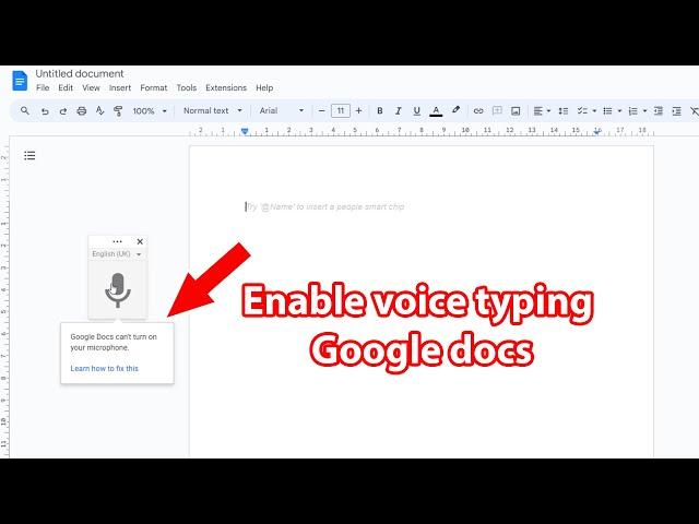 Fix google docs can't turn on your microphone