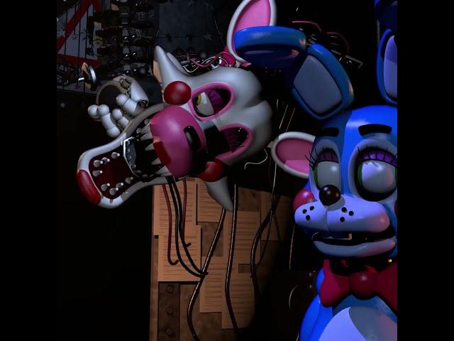 Mangle tells the time to animatronics FNaF in Real Time Animated