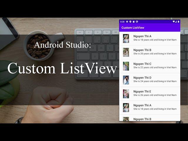 Custom Listview with image and text - android tutorial studio